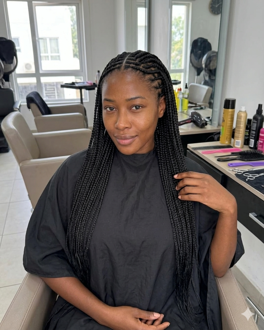 AI generated hair salon portfolio photo